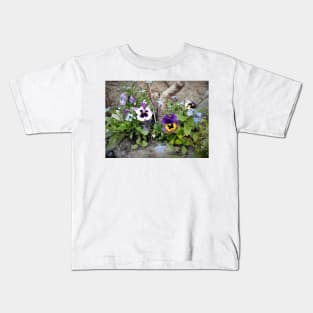 pansies Kids T-Shirt